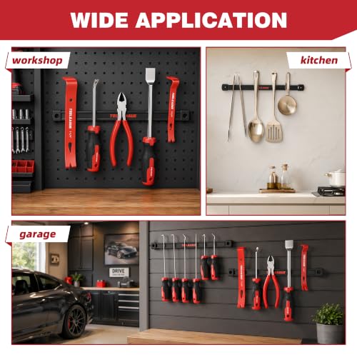 TOOLEAGUE 17" Double Sided Magnetic Tool Holder, Magnetic Tool Bar, 110LB 17"（2Pcs)