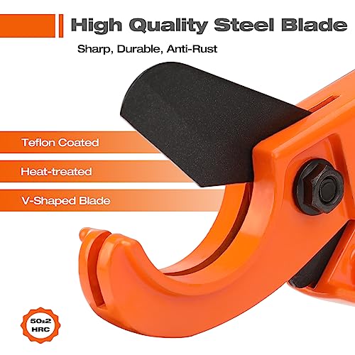 DURATECH Magnetic Tape Measure 25FT with Fractions 1/8 and ValueMax PEX Cutter with Teflon Coated Sharp Blade, Easy to Read Both Side Measurement Tape, Hose Cutter with 1/8"-1" Cutting Capacity for P