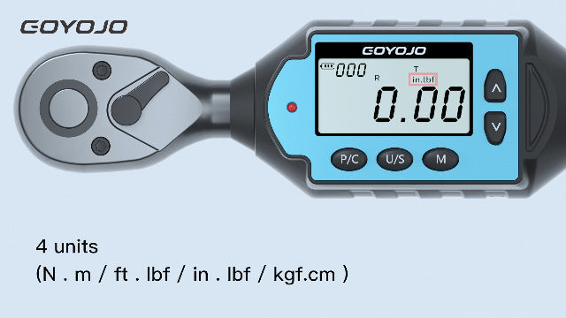 GOYOJO 1/2 Inch Digital Torque Wrench 7.37-73.76 ft-lb/10-100Nm High-Precision Professional Tool for Auto Repair, Motorcycle Maintenance, and DIY Projects ±2% Accuracy
