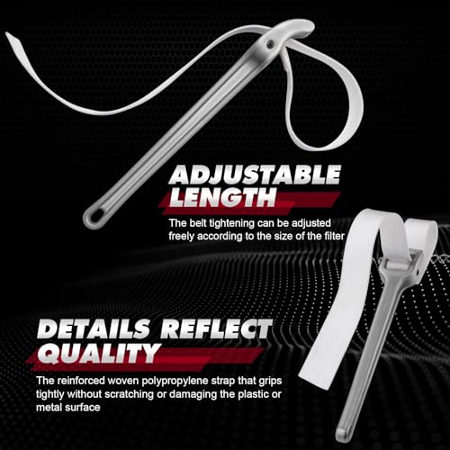 Lasnten 16 Inch Oil Filter Strap Wrench for Plumbing Adjustable Pipe Wrench