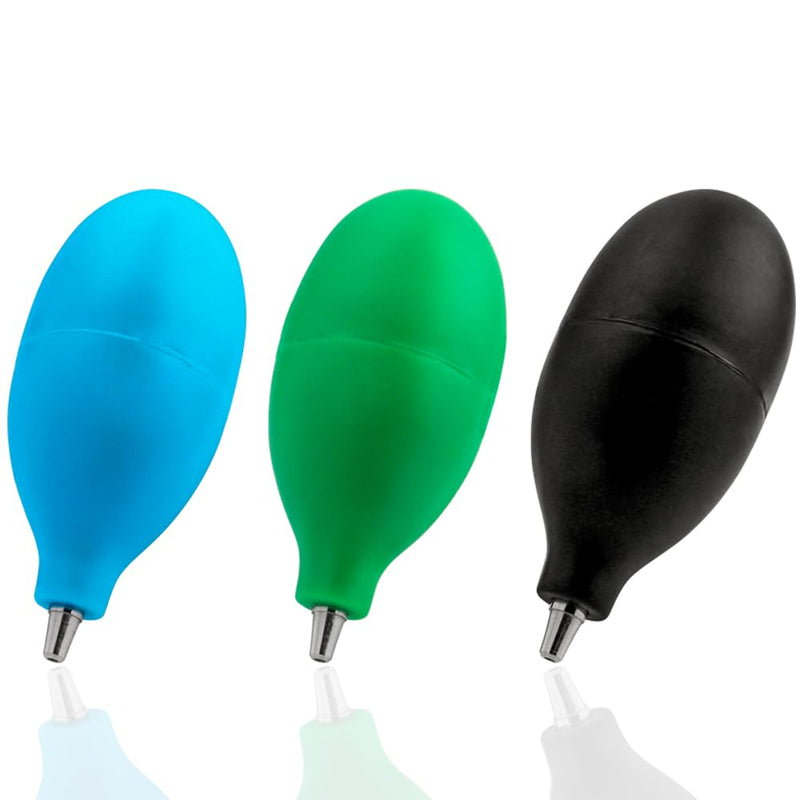 3Pcs Blowing Dust Ball Air Blower, Mini Squeeze Ball Pump Metal Nozzle, Rubber Blowing Pump Cleaning Tool for Camera Lens Watch Mobile Phone Computer Repairing