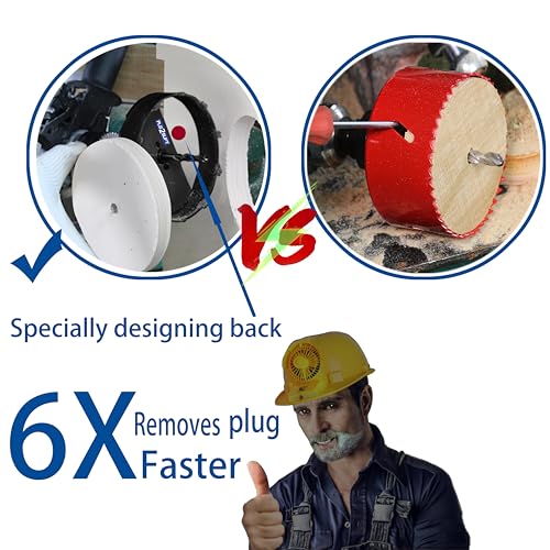 4-3/8 6-3/8” Carbide Grit Hole Saw Cutter for 4 6” Recessed Light Segmented Cutting Edge 4X Faster Than Bi-Metal Hole Saw Cutting Drywall Ceiling Tile Wood Plaster MDF Drywall 4-3/8"&6-3/8"