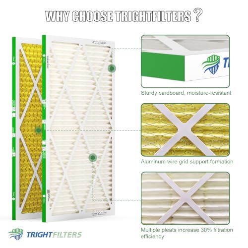 TRIGHTFILTERS 20x30x1 Air Filter MERV 11 HVAC Furnace Filter Pleated 2 Pack