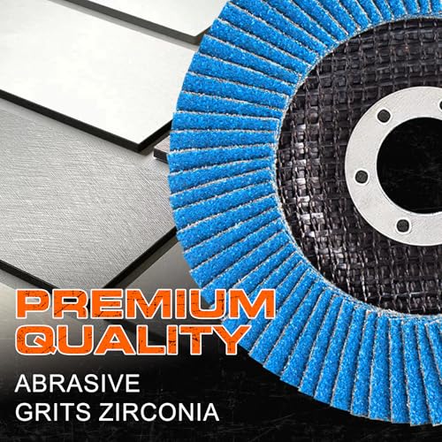 ASPRO Flap Discs 4 1/2 for Angle Grinder, Flap Discs 60 Grit, 12 Pack 60G12P