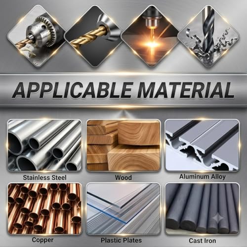 29Pcs Cobalt Drill Bit Set, 135 Degree Tip High Speed Steel with Black and Gold Finish, Stainless Steel, Plastic and Wood with Indexed Round Case 1/16"-1/2" 4341-29Pcs