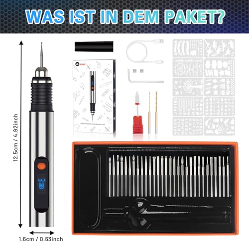 3.7V Mini Multi-Function Tool with 21000RPM and 33 Accessories for Drilling, Power Tool for Sanding, Polishing, Drilling, Engraving