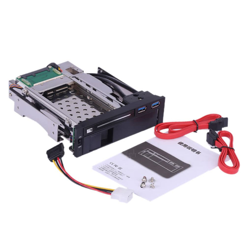 Dual Bay 3.5" + 2.5" Inch SATA III Hard Drive HDD & SSD Tray Caddy Internal Mobile Rack Enclosure Docking Station with USB 3.0 Port Hot Swap