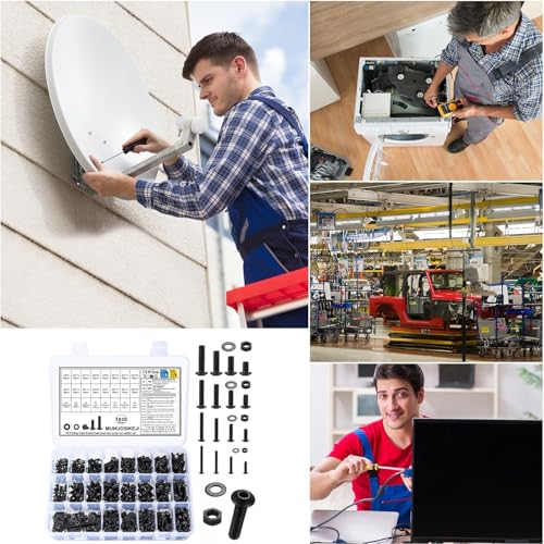 1630 Pcs M2 M3 M4 M5 Pan Head Machine Screws Assortment