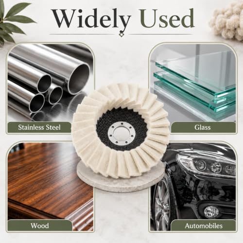 12 Pcs Wool Polishing Wheel Disc and Polishing Compounds Set