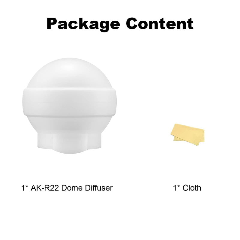 Godox AK-R22 Dome Diffuser, Flash Diffuser Modifier Compatible for Godox V1 Flash Series/AD100Pro Speedlite, Use with Godox H200R Round Flash Head for AD200/AD200Pro Monolight