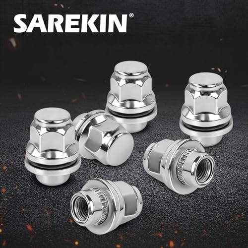 20 Pcs M12x1.25 Lug Nuts Chrome Mag Flat Seat Wheel Lug Nut with Washer M12 x 1.25 20