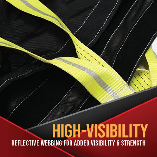 BoxerTool Lifting Canvas Bag Heavy Duty - All Purpose Tool Bag - Rated 1,000LBS - 32"x24"x9" - Reflective Lifting Straps - Constrution - Lifting - Storage - Safety