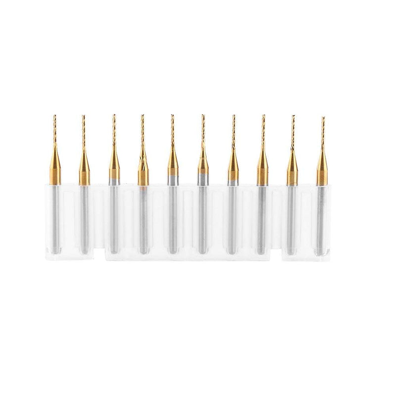 10pcs Carbide End Mill Coat Milling Cutter Engraving Bits Rotary Burrs Set 3.175mm x 1mm 38x3.175x1mm