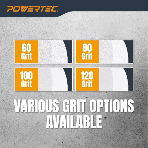 POWERTEC Bench Grinder Wheel 8 Inch 100 Grit, White Aluminum Oxide Grinding Wheel for Bench Pedestal Grinder, 1" Thick 5/8" Arbor, Sharpening & Shaping Drill Bits, Blade, and Chisel 1PK (15513) 100 Grit, 1PK 8" Grinding Wheels