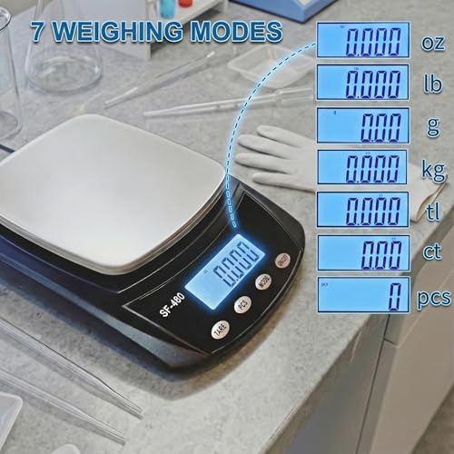 Digital Lab Scale 600g x 0.01g Accuracy Laboratory Balance (Black)