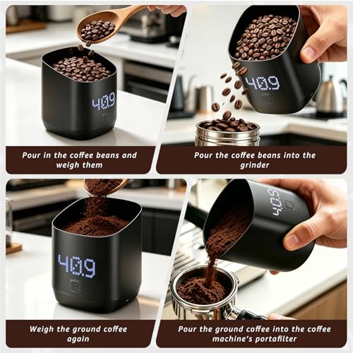 Scales with Timer, Mini Coffee Weighing Scales, for Coffee Lover Gifts
