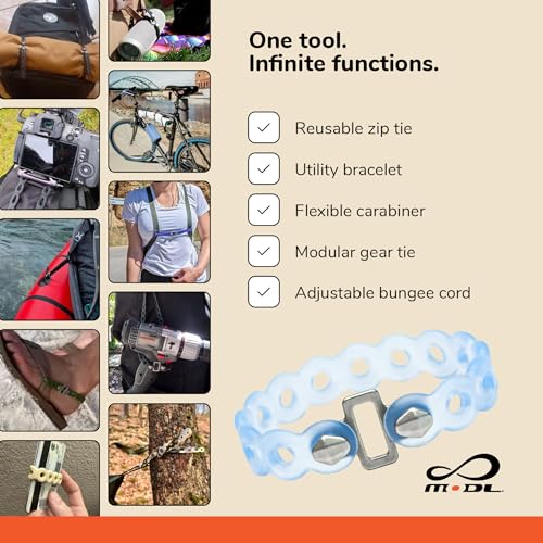 MODL Infinity Tool™ 8-Pack (4 Glacier, 4 Neon Orange) for Camping, Travel & EDC