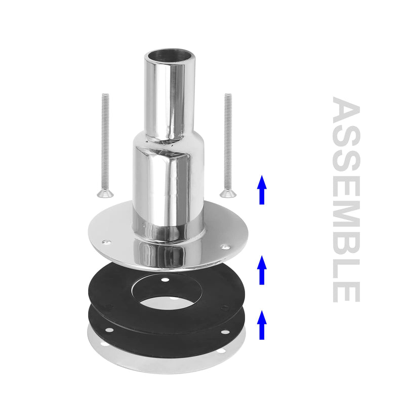 Anxingo 316 stainless steel thru hull/ex-haust fitting 24mm Tube Pipe Socket Hardware For Webasto Eberspacher (Straight) Straight