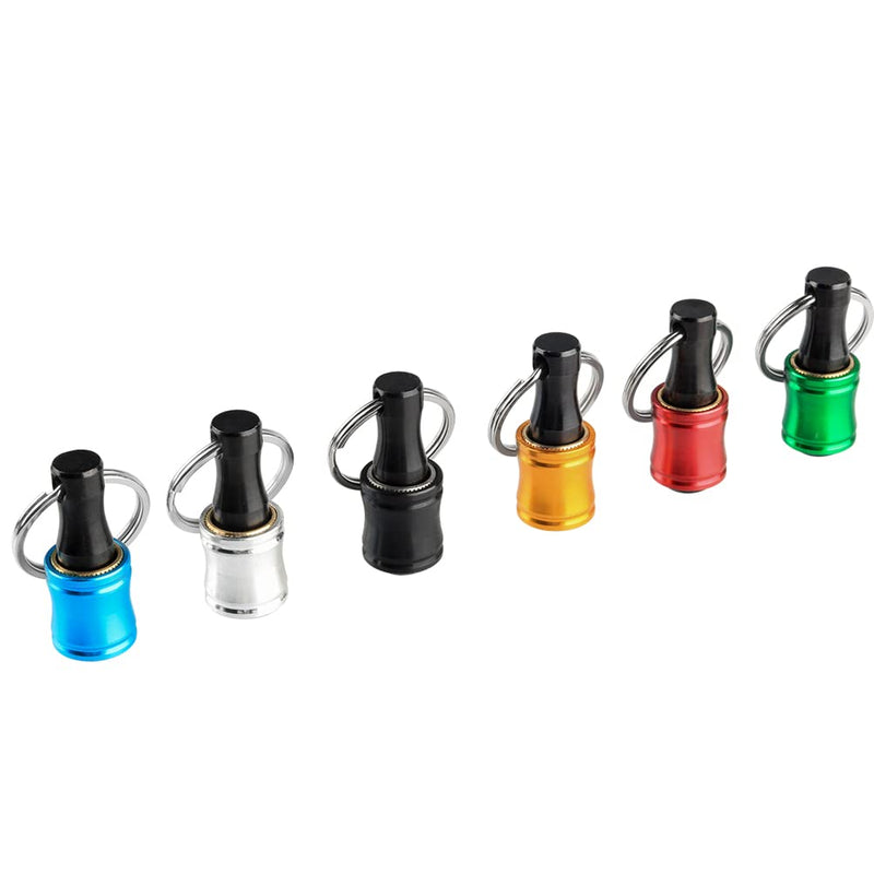 Bit Holder 1/4 Inch Hex Key Ring 6 Colours with Carabiner Pack of 6 | Aluminium alloy quick change, portable EDC, non-slip drill holder for outdoor screwdriver, mini tool