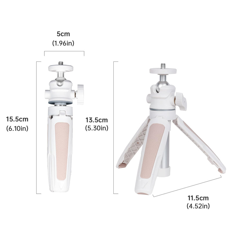 Wurkkos Mini Telescopic Tripod, Handheld Stand with 360° Flexible Ball Head and 1/4" Screw for CL01 Camping Lantern
