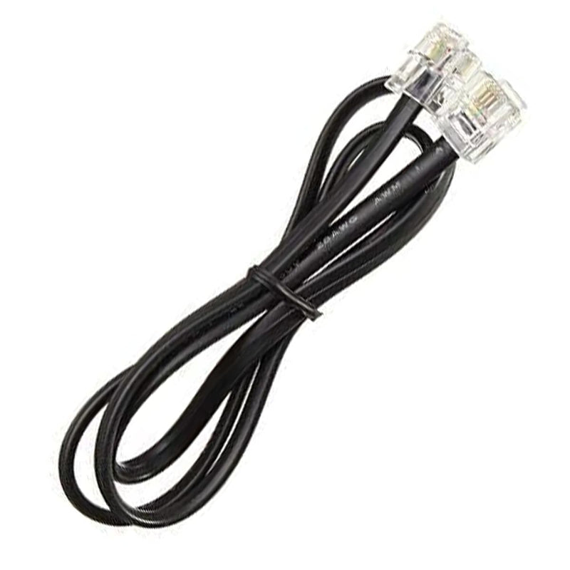 NEORTX RJ11 to RJ11 Cable 5ft, 1.5 Meters Phone Cord Telephone Line Extension Cord Cable Wire Male to Male RJ11 6P4C Modular Plug for Landline Telephone Fax Machine (Black)