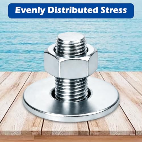 400 pieces Flat Washers, zinc plated carbon steel, 10 mm ID x 21 mm OD x 1.2 mm thick / 0.39 in ID x 0.83 in OD x 0.05 in thick, Metal Fender Washers for Screws, Bolts, Furniture Repair, Hardw