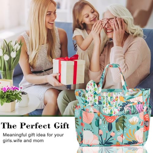 Garden Floral Tool Set with Tote, for Women Plant Lovers Blue