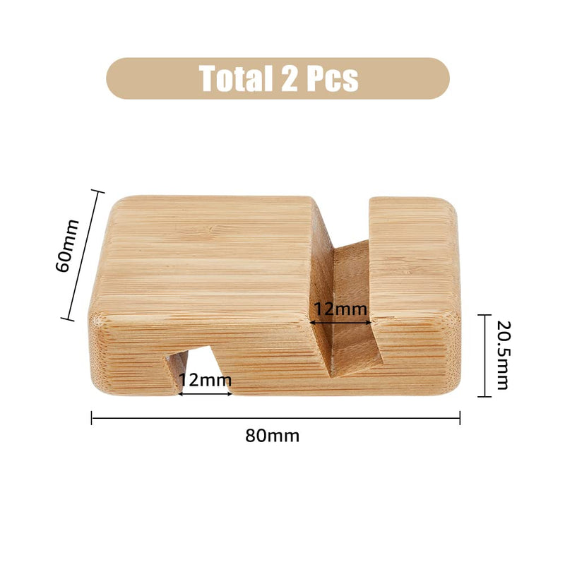 4Pcs Wood Mobile Phone Holder 3.15x2.36x0.81 Inch Minimalism Smartphone Dock Desktop Cell Phone Tablet PC Stand Double Sided Groove Universal Portable Tablets Holder Square Burlywood BurlyWood-Rectangle-4pcs