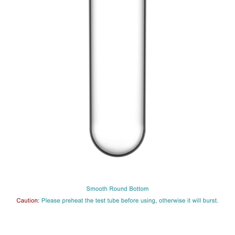 StonyLab Borosilicate Glass Round Bottom Test Tubes, 30mm OD X 165mm Length (Pack of 15) 15 Pack