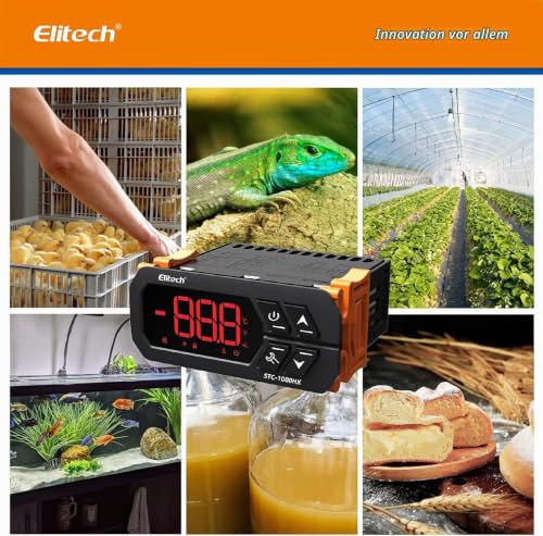 Elitech STC-1000HX Digital Temperature Controller Thermostat with Alarm Thermostat Intelligent LED -50℃ ~ 99℃ with Sensor AC10V-220V