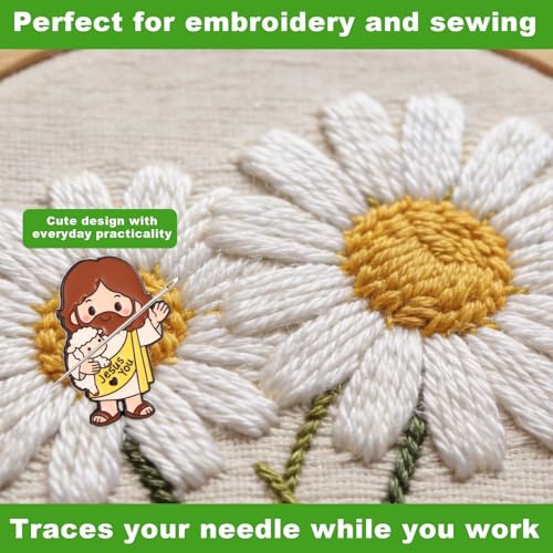 Jesus Needle Holder, Funny Magnetic Cross Stitch Needle Holder, Practical Craft Accessories for Embroidery, Cross Stitch, Needle Painting and Sewing