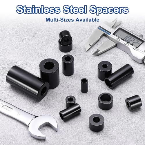 uxcell 10pcs Stainless Steel Spacer 1/2" Bore x 1" OD x 2" L Bushing 1/2"ID x 1"OD x 2"Length