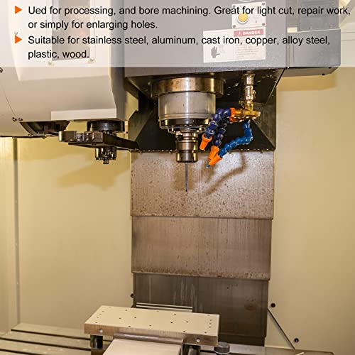 sourcing map Clamping Reamer 10mm H7 C1/K30 Carbide Tip Precision Straight Flutes Round Shank Lathe Machines Cutter 10mm