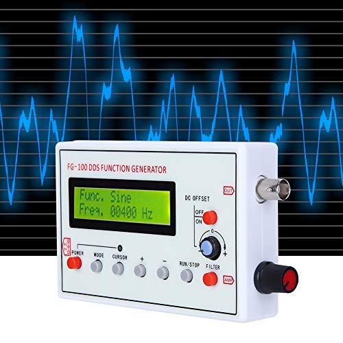 Frequency Generator, DDS Function Generator, Signal Generator, FG-100 DDS, 1HZ-500KHz Function Low Frequency Signal Generator Sawtooth Sine Waveform