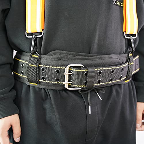 Magnetic Suspenders Tool Belt Suspenders with Large Moveable Phone Holder Magnetic Wristband +