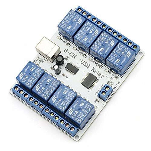 SainSmart USB Eight Channel Relay Board for Automation - 12 V