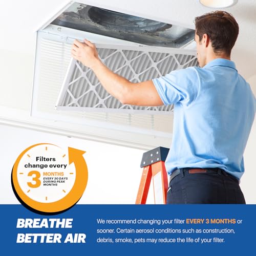 BNX TruFilter 20x25x1 MERV 10 (6-Pack) AC Furnace Air Filter - MADE IN USA - Pleated Air Conditioner HVAC AC Furnace Filters - Removes Odor, Mold, Bacteria, Smoke 20x25x1 6-Pack