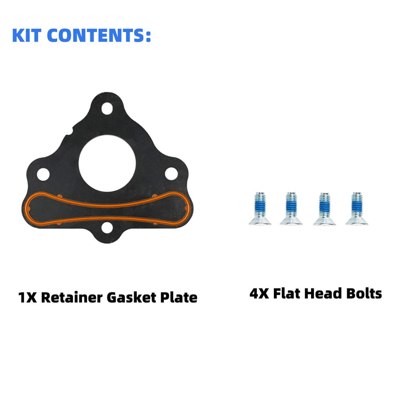 LS Countersunk Camshaft Retainer Plate Gasket Bolt Kit Compatible with Chevy Gen III IV V Engines for LS1 LS2 LS3 4.8 5.3L 6.0L 6.2L Vortec Corvette Cam 12589016 11561455