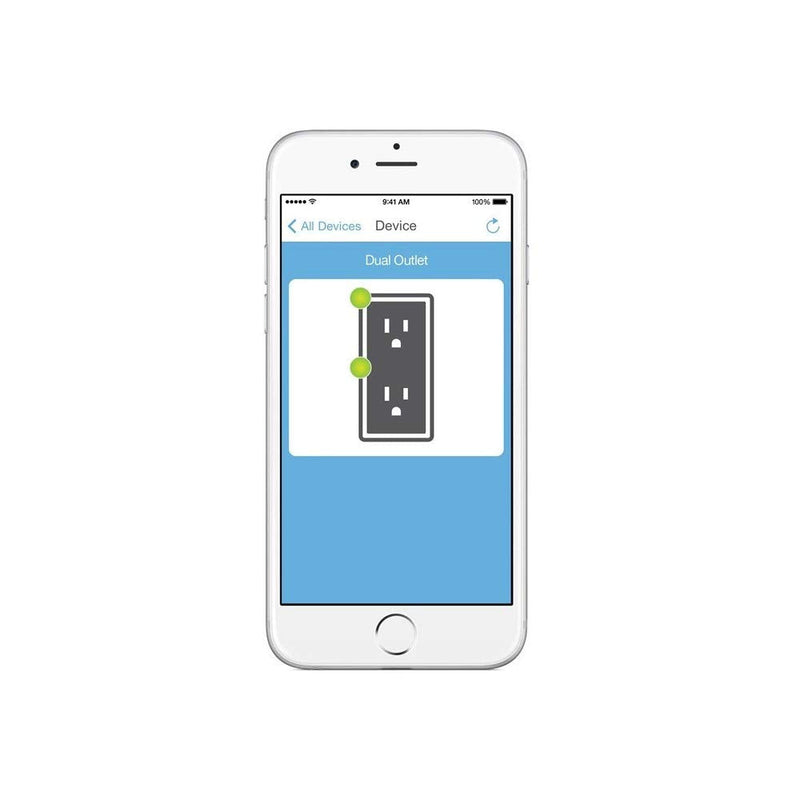 Insteon Dual Smart Outlet, in-Wall Smart Receptacle with Top & Bottom On/Off Switch, Load Sensing, 15A, Dual-Band Technology, Works with Alexa & Google Home, Hub Required - 2663-222