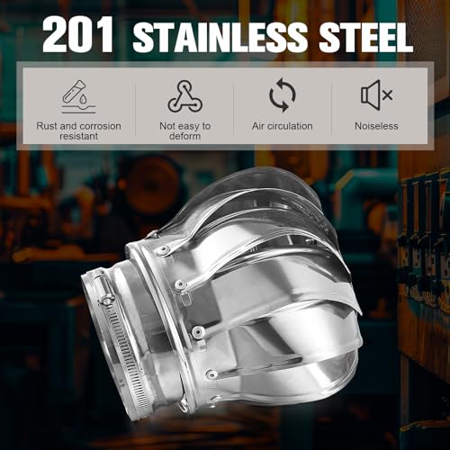 Tandefio 2 Pcs Turbine Roof Vent, 4 In/110mm Stainless Steel 201 110mm