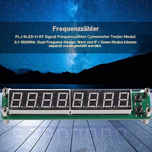 Frequency Measuring PLJ-8LED-H HF Frequency Counter Cymometer Tester Module 0.1 ~ 1000 MHz, 125.5 mm x 25.5 mm x 21.5 mm (Backlight Font Blue) Backlight font blue