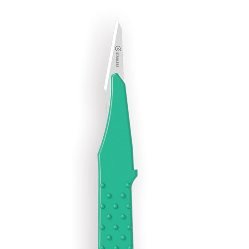 Gima Sterile Scalpels made of Rust-Proof Stainless Steel, ABS Handle, for Single Use, Premium, Safety Blade Guard Premium - 10 scalpels 11