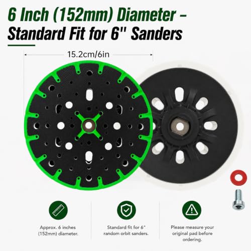 2026 Upgraded 3-Pack 6" Sander Pad 202458 Compatible Festool ETS 150