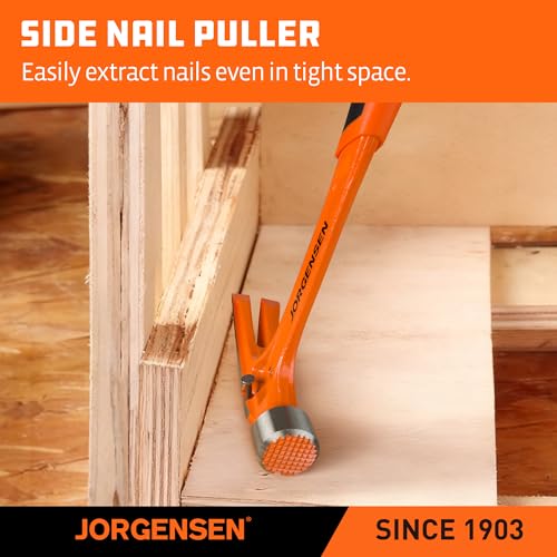 JORGENSEN 22 oz One-piece Forged Framing Claw Hammer with Nail Holder