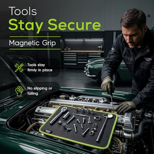 Magnetic Tool Mat 18x12, 50 lb Heavy Duty Non-Slip Magnetic Tool Pad