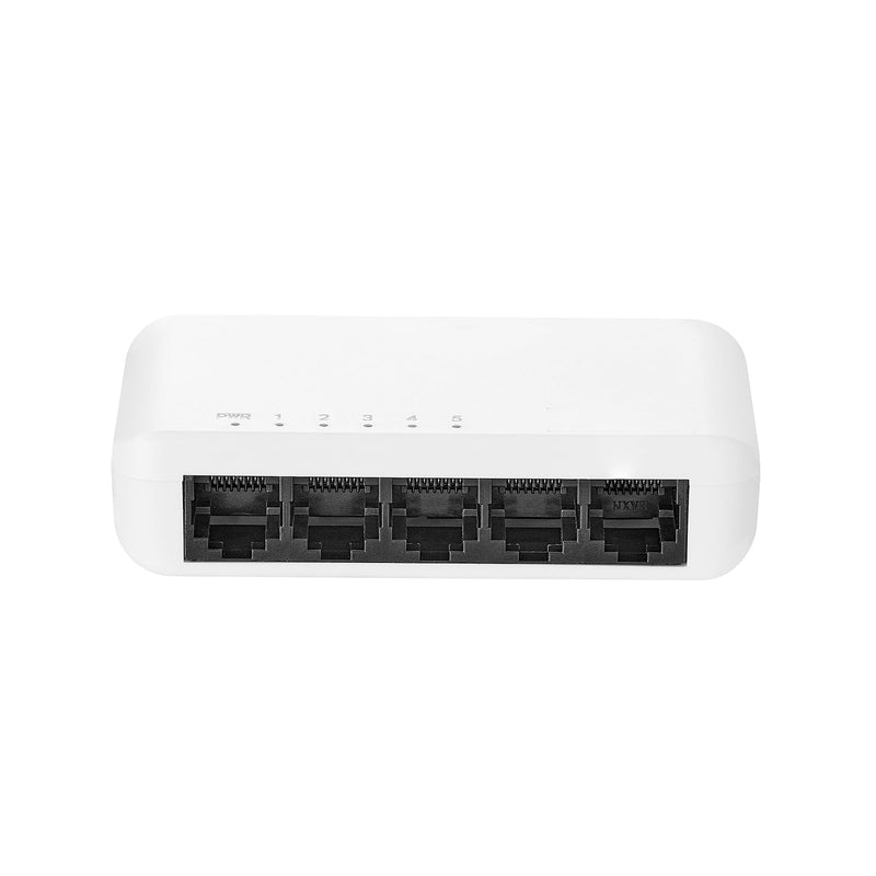 5 Port Gigabit Switch, 4 x 10/100/1000Mbps Ports and 1 Gigabit Uplink, Unmanaged Desktop & Wall Mount Ethernet Hub Splitter, Mini Plastic Home Office YuLinca Network Switch 5x1G Unmanaged