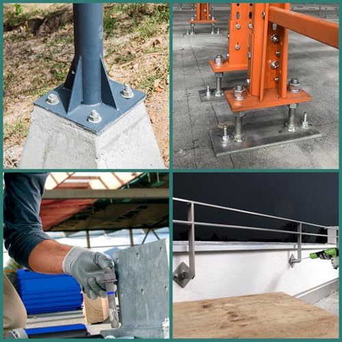 1/2" x 5-1/2" Concrete Anchors (10 Pack) 1/2 inch Wedge Anchors Bolts Hot Dip Galvanized 1/2"x5-1/2" (10 PCS)