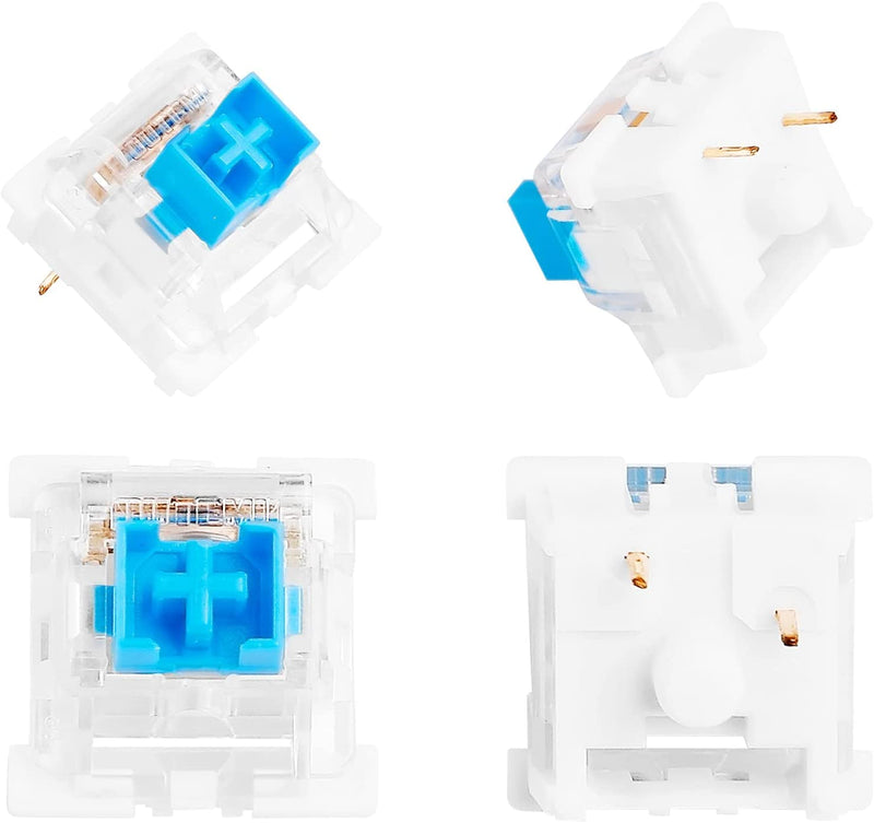 OUTEMU (Gaote) Blue Switches, 3 Pin Keyboard Dustproof DIY Replaceable Cherry MX Equivalent Keyswitch, Tactile & Clicky for Mechanical Gaming Keyboard, 60 Pack 60pcs