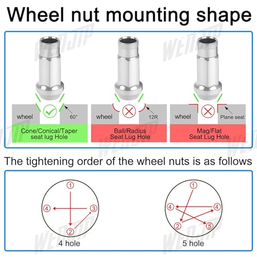 20pcs Silver Cold Forged Steel 12mm*1.5 Lug Nuts Extended Tuner Wheel Nuts Modified Nuts Open End Compatible with Various Types of Vehicles 12x1.5 20