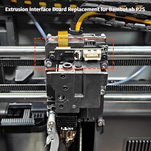 Extrusion Interface Board Replacement for BambuLab P2S: PCB Adapter Circuit Board - Ensured Precision Printing 3D Printer Accessories